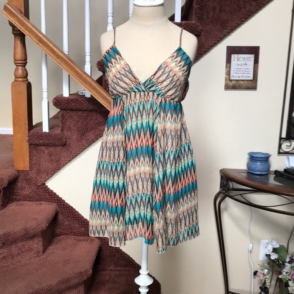 Patterned mini dress